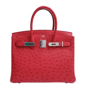 Hermes Birkin 30 Ostrich Bougainvillea Bag