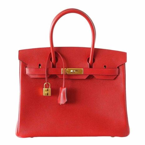 Hermes-Birkin-30-Rouge-Casaque-Used-Front