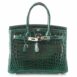 Hermes-birkin-30-emeraude-porosus-crocodile-front
