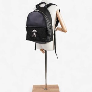 Fendi Carlito Karl Lagerfeld Backpack Black Leather
