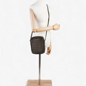 Fendi Zucchino Shoulder Bag Brown Canvas
