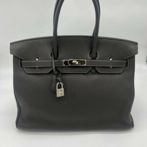 Hermes Birkin 35 Togo Graphite Palladium Hardware