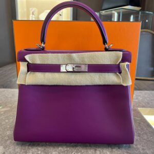 Hermes Kelly 28 Retourne Veau Swift Anemone