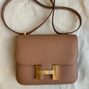 Hermes Quebracho Chevre Constance 18cm GHW