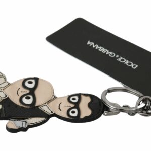 Dolce  Gabbana Leather Dominico Stefano #DGFAMILY Logo Badge Keychain1