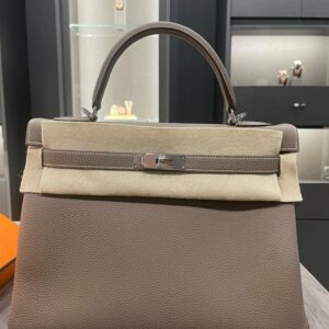 Hermes Kelly 32 Togo Calfskin Retourne 18 Etoupe