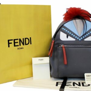Fendi Monster Eyes Grey Backpack Bag