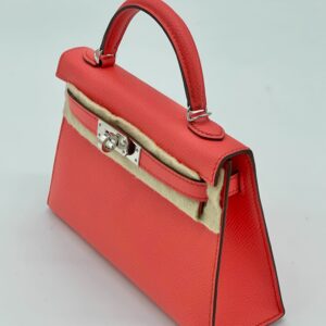 Hermes Kelly 20 Epsom Rose Texas Palladium Hardware