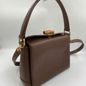 Gucci Leather Bag w Bamboo clasp