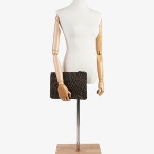 Fendi FF Vertigo Pouch Black / Tobacco Canvas