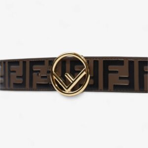Fendi F is Fendi Belt Black / Brown Leather 85cm / 34"