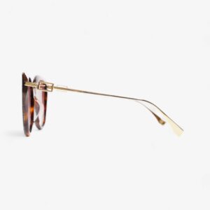 Fendi FF Cat Eye Sunglasses Havana Brown / Pink gradient Lens Acetate 140mm
