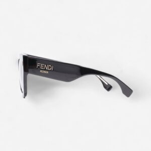 Fendi Roma Sunglasses Black / Gold Acetate 150mm