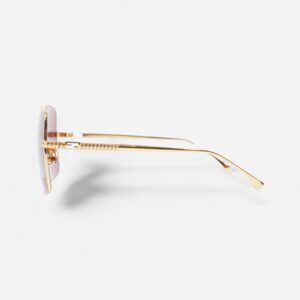 Fendi FF Sunglasses Gold / Black Acetate 145mm