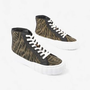 Fendi FF Vertigo High Top Monogram Suede EU 41 UK 7