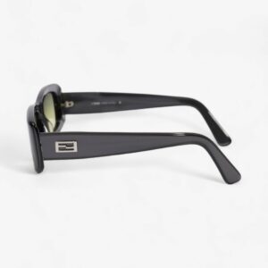 Fendi 90's Rectangle Sunglasses Grey / Green Lens Acetate 125mm