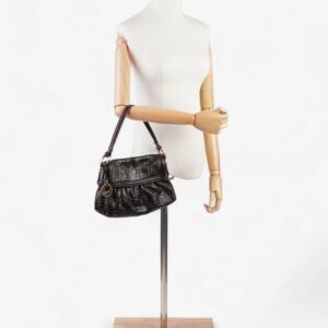 Fendi Chef Dark Brown Zucca Leather Medium