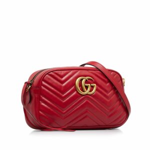 Gucci GG Marmont Red Matelassé Leather