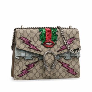 Gucci Dionysus Medium Brown Embellished GG Supreme Canvas
