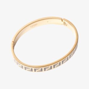Fendi Forever Fendi Bracelet Gold / Black Base Metal Small (Circumference - 14-16cm)