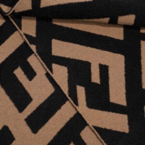 Fendi FF Scarf Brown  / Black Wool