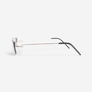 Fendi F Rectangular Sunglasses Black / Silver Acetate 135mm