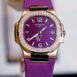 Patek Philippe Nautilus Diamonds Purple Dial Rose Gold Ladies Watch 7010R 7010R-013