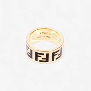 Fendi Forever Fendi Ring Gold / Black Brass L (58mm)