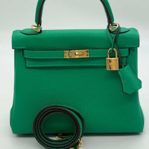 Hermes Kelly 25 Retourne Veau Togo Perso Menthe