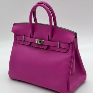 Hermes Birkin 25 Verso Magnolia / Capucine Novillo Leather
