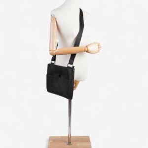 Fendi Zucca Shoulder Bag Black Canvas