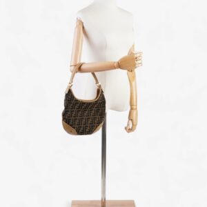 Fendi Zucca Tobacco Hobo Brown  Canvas