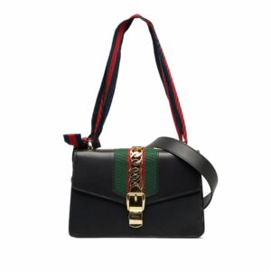 Gucci Sylvie Small Black Leather
