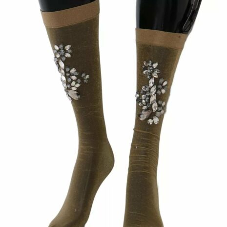 Dolce & Gabbana Sheer Crystal Socks Model SCS54
