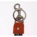 Dolce & Gabbana Orange Leather Keychain with Tassel and Silk Flowers
