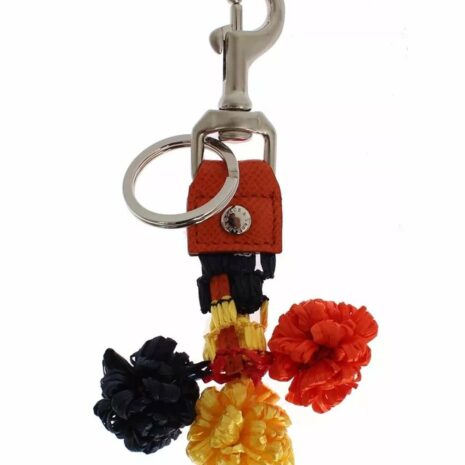 Dolce & Gabbana Raffia Pompom Keychain SIG15033