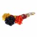 Dolce & Gabbana Red Leather Keychain with PomPoms
