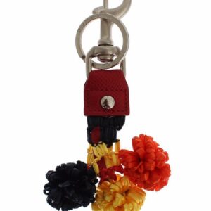 Dolce & Gabbana Pom-Pom Keychain in Red ONE SIZE Multicolor