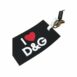 Dolce & Gabbana ilicone Keychain IDG ONE SIZE Gold