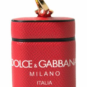 Dolce & Gabbana Red Leather Keychain ONE SIZE Red