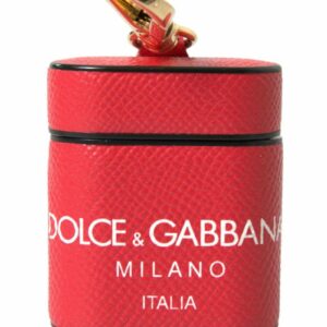 Dolce & Gabbana Red Leather AirPods Pro Case ONE SIZE Red