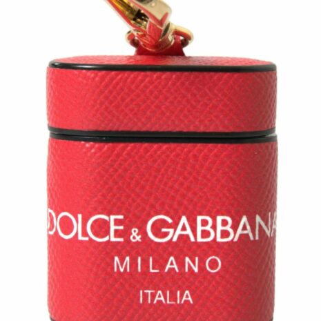 Dolce & Gabbana Red Leather AirPods Pro Case ONE SIZE Red