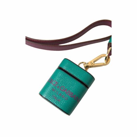 Dolce & Gabbana Airpods Pro Case Green Leather