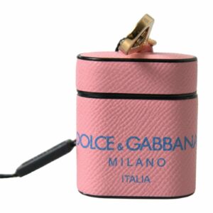 Dolce & Gabbana AirPods Pro Case - Pink Leather ONE SIZE Pink
