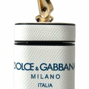 Dolce & Gabbana AirPods Pro Case White Leather ONE SIZE White