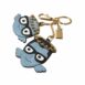 Dolce & Gabbana Blue Leather Keychain with Wings ONE SIZE Blue