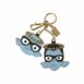 Dolce & Gabbana Blue Leather Keychain with Wings