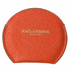 Dolce & Gabbana Orange Leather Coin Purse