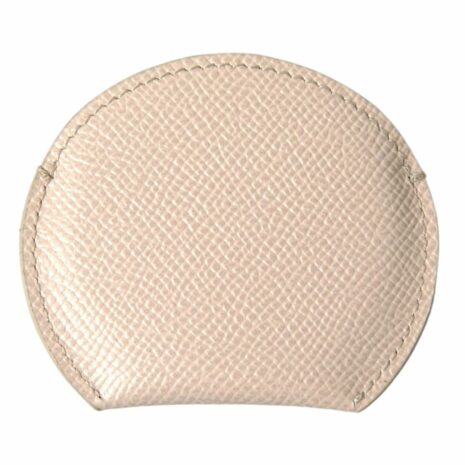 Dolce & Gabbana Women's Beige Leather Half-Moon Coin Purse
