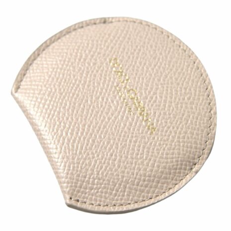 Dolce & Gabbana Women's Beige Leather Half-Moon Coin Purse
